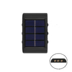 Solar LED Outdoor Wall Light Up and Down 2 or 6 LED IP65 Waterproof 600mAh Auto On/Off Warm White Cool White Garden Fence Stair Corridor
