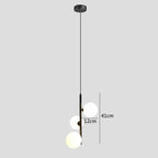 Nordic Glass Ball LED Pendant Chandelier 2 or 3 Heads G4 12cm Ball Black Gold AC 85-265V