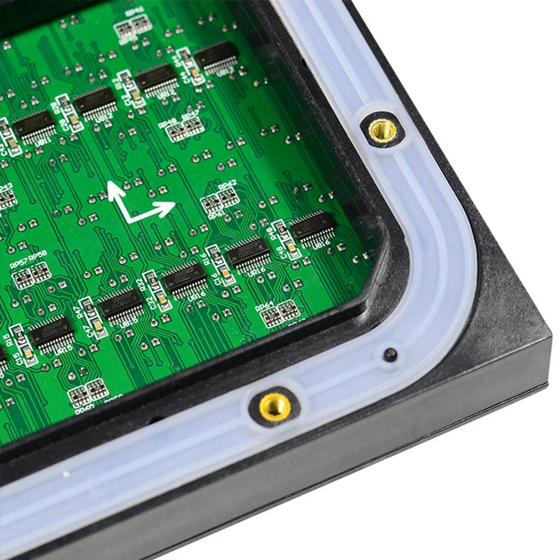P16 DIP RGB LED Module Panel 256x256mm IP65 Outdoor Video Wall Display 35W 7500 cd/m2 HUB75 Static Scan 16x16 Pixels