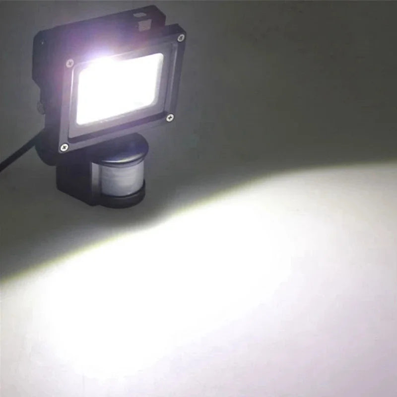 IP55 PIR Motion Sensor LED Flood Light 10W DC 12V 800lm 120 Degree CRI 80 Aluminum Warm White Cool White Adjustable Sensitivity Timer
