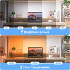 Rechargeable LED Light Bar 5W 120 LEDs 3-Color 5-Brightness Magnetic USB 2500mAh 300mm