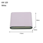 IP65 LED Outdoor Wall Lamp 6W 12W Baked Aluminum Warm White Cool White AC 85-265V Black White Grey Balcony Garden Exterior Sconce