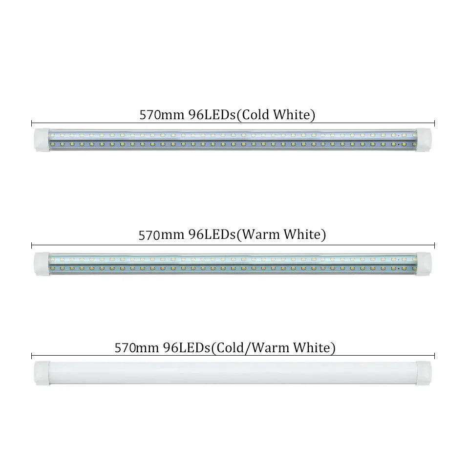 T8 LED Tube 20W 57cm 270-Degree V-Shape Epistar SMD2835 Clear Milky 110-220V Warm Cool White