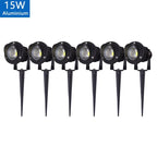 IP65 LED Garden Lawn Spike Light 5W 10W 15W AC 85-265V or DC 12-24V Aluminum ABS Warm White Cool White RGB Outdoor Landscape