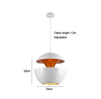 Modern Nordic Pendant Light E26 E27 Aluminum Chandelier D25cm D35cm Living Dining Room