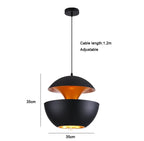 Modern Nordic Pendant Light E26 E27 Aluminum Chandelier D25cm D35cm Living Dining Room