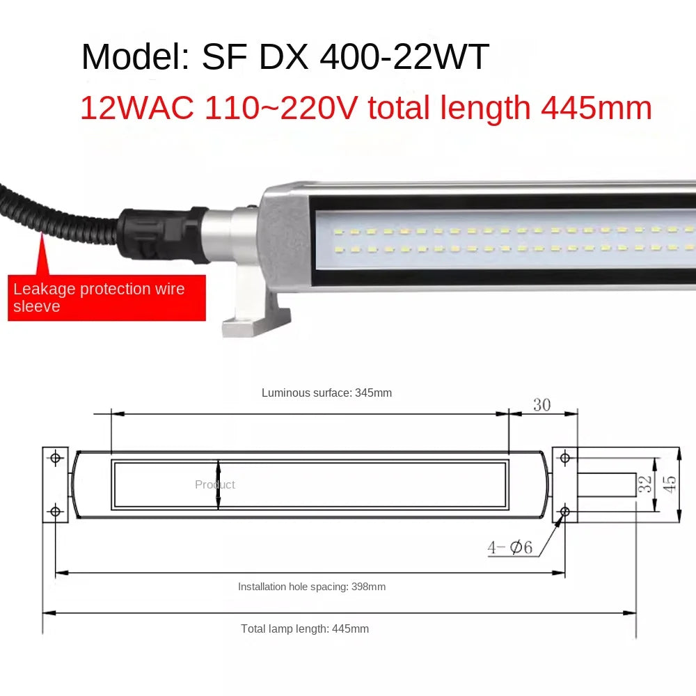 IP67 Explosion-Proof LED Machine Tool Work Light 6W-20W 720lm 360° Rotation DC 24V AC 110-250V