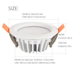 IP65 Waterproof LED Recessed Downlight 7W 9W 12W 15W SMD5630 Epistar 85-265V Bathroom