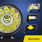 3-Inch 63W LED Work Light IP67 DC 9-32V Spot 30° Flood 60° 6300lm 6000K Stainless Bracket