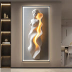 Modern Abstract Painting LED Wall Lamp Crystal Dimmable Remote AC 90-260V Living Room