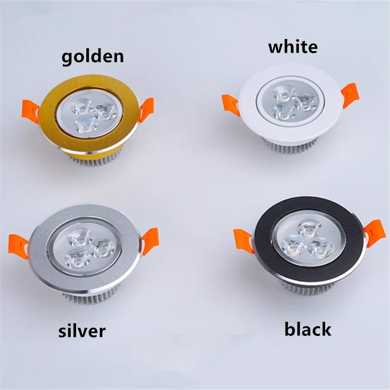 COB LED Recessed Downlight 3W 6W 10W 14W 18W 24W CRI 95 120 Degree IP52 Die Cast Aluminum Dimmable Driver Included AC 85-265V Warm White Natural White Cool White