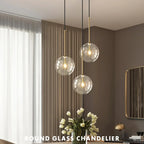 Nordic Glass Ball Pendant Light D15 20 25cm G4 Clear Glass Iron White Black Gold AC 90-260V