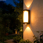 IP65 Waterproof LED Outdoor Wall Sconce 12W Warm White 3000K ABS AC 85-265V Porch Courtyard Garden Black White