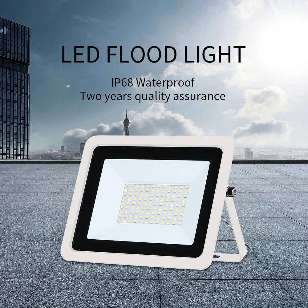 IP68 LED Flood Light 30W 50W 100W Aluminum Warm Cool White AC 175-265V 25cm Cable