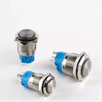 IP65 LED Illuminated Metal Push Button Switch 12mm 16mm 19mm 22mm 1-3A Momentary Latching 5 Colors