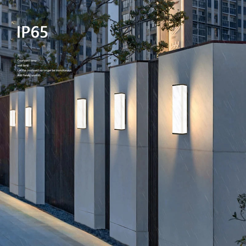 IP65 LED Linear Wall Light Brushed Stainless Steel Acrylic 30cm to 240cm AC 85-265V Outdoor Garden Villa Balcony Wall Washer