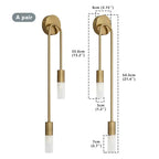 Modern Nordic LED Wall Lamp G9 Gold Metal Acrylic 8x55cm 10x67cm 90-260V Bedroom Hotel
