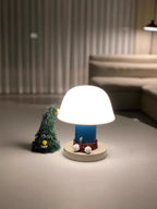 Nordic Retro Mushroom Table Lamp Touch Dimmable USB Charging AC 90-260V Bedroom Bedside