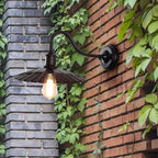 Vintage Iron IP65 Outdoor LED Wall Lamp E26 E27 D24-30cm Black Archaize Silver Gold AC 90-260V