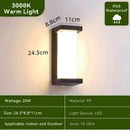 LED Outdoor Wall Lamp AC 110-240V Moisture-Resistant ABS Indoor Outdoor Pathway Porch Garden