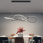 Modern LED Pendant Light 3-6 Heads 40-100W 3-CCT Dimmable RF Remote AC 90-260V Black Gold