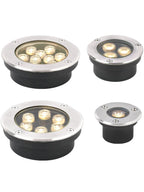 IP67 LED Underground Ground Light 2W 6W 10W 12W 18W SMD 3030 Stainless Steel Die Cast Aluminum 30 Degree AC 85-265V or DC 12-24V Warm White Cool White