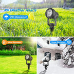 Solar LED Outdoor Spotlight IP65 RGB Warm White Cool White Garden Pathway Wall Lamp 6V 5W