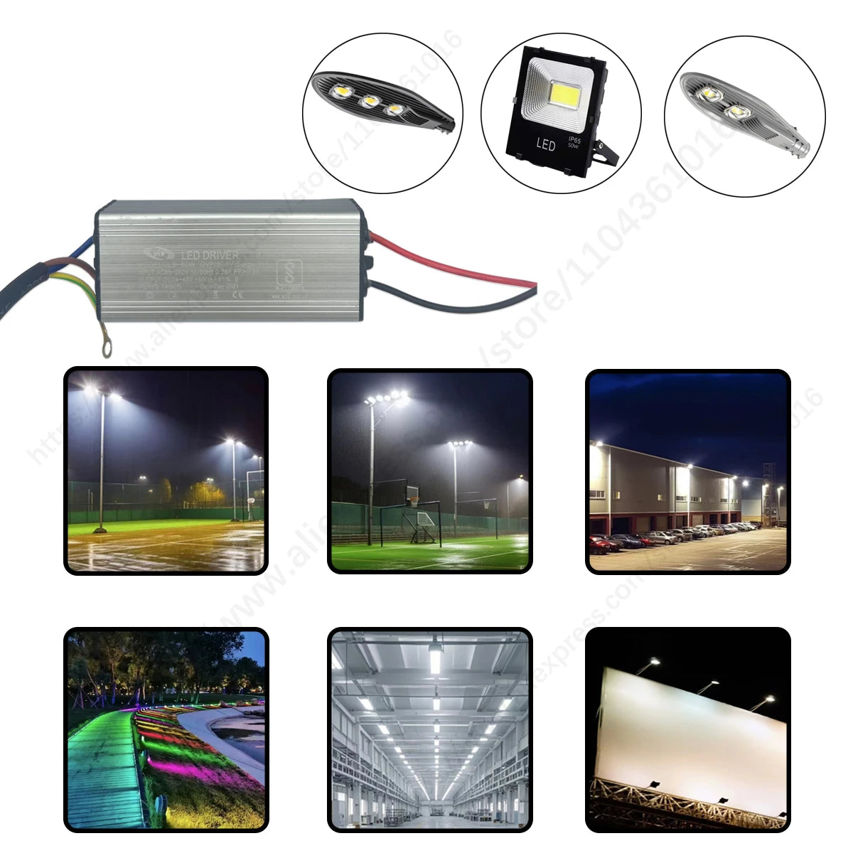 Constant Current LED Driver 30W 50W 60W 80W 100W AC 85-265V DC 24-42V Power Supply