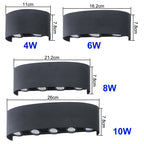 LED Outdoor Wall Light IP65 Waterproof 4W 6W 8W 10W Garden Porch Lamp AC85-265V