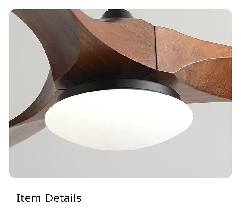 Modern Wooden Ceiling Fan Remote Control Light