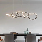 Modern Multi-Head Ironware Acrylic Pendant Chandelier 3-7 Heads 40-120W Dimmable AC 90-265V