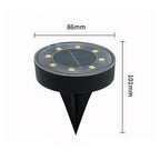 Solar LED Ground Deck Light IP68 Waterproof 8 LED Path Garden Lawn Stair Lamp