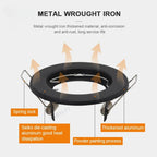 6-Pack GU10 MR16 Recessed Downlight Frame Ceiling Fixture White Aluminum Iron