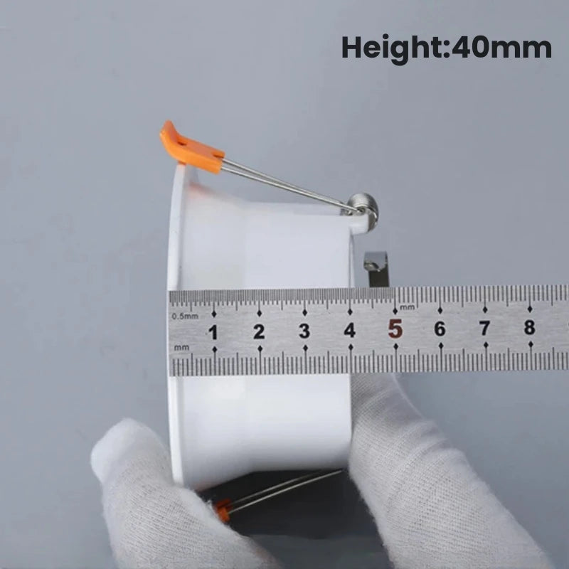 GU10 MR16 Recessed Downlight Mounting Frame Aluminum White Black Single Ring 75mm Cutout