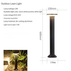 IP65 LED Garden Lawn Lamp 7W 10W 12W Die-Cast Aluminum AC 110-220V Warm Natural Cool White