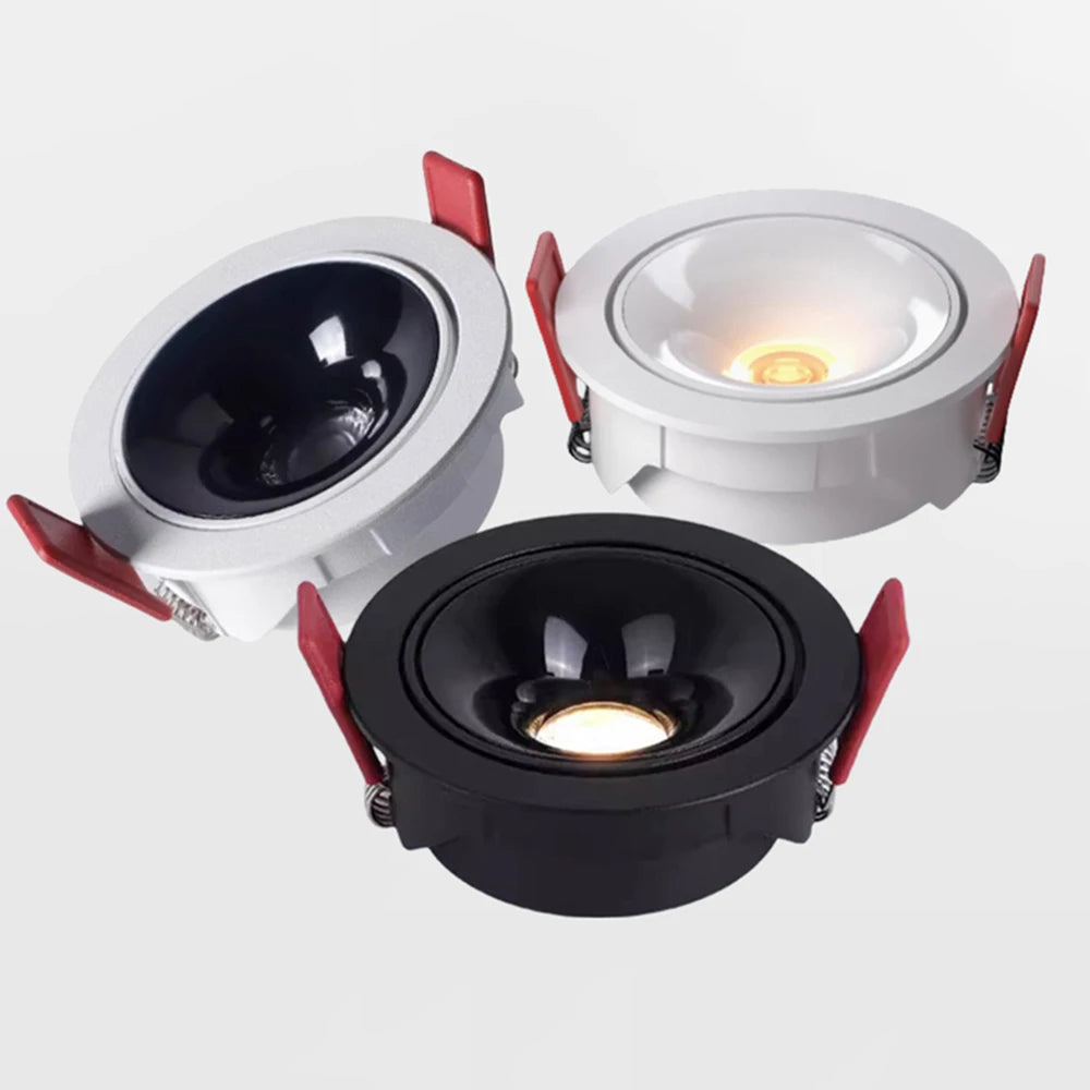 Dimmable Anti-Glare COB LED Recessed Downlight 5W 7W 10W 12W 15W 20W Bridgelux CRI 90+