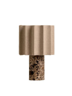 Marble USB Rechargeable Table Lamp Touch Dimmable Fabric Shade Vintage Nordic AC 90-260V