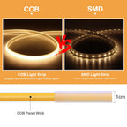 COB LED Strip Light 288 LEDs/m IP67 AC 110V (US) 220V (EU) Warm Neutral Cool White With Switch