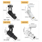 Dimmable Zoomable COB LED Surface Mount Spotlight 5W 7W 10W 12W 15W 18W 20W Frosted Aluminum 15 to 20 Degree AC 85-265V Black