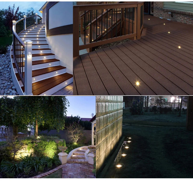 IP67 LED Underground Ground Light 1W 3W 5W AC 110-220V or DC 12-24V 100 lm/W Warm White Natural White Cool White Red Green Blue Garden Path Landscape