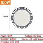 UFO LED High Bay Light 100W 150W 200W 300W SMD2835 IP65 6000-6500K AC 85-265V Warehouse
