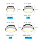 Dimmable Anti-Glare COB LED Recessed Downlight 7W 9W 12W 15W 18W 24W CRI >92