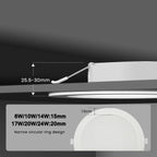 8-Pack LED Recessed Downlight 3 4 5 6 8 Inch 3-CCT 3000K 4000K 6000K AC 110-240V Round