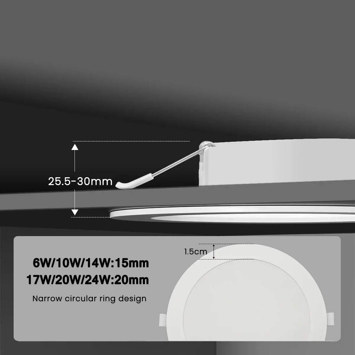 8-Pack LED Recessed Downlight 3 4 5 6 8 Inch 3-CCT 3000K 4000K 6000K AC 110-240V Round