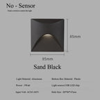 3W IP65 Recessed LED Stair Step Wall Lamp 85mm AC 100-240V White Black Gray Warm Cool White