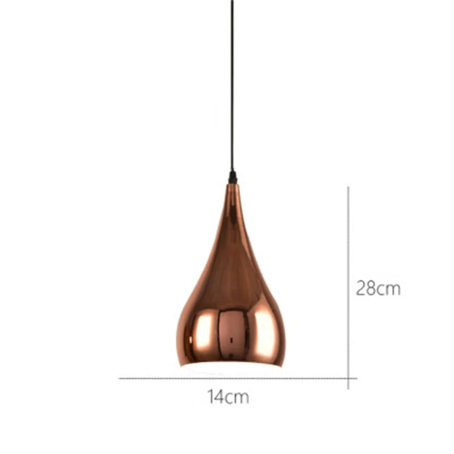 Nordic Rose Gold Globe Pendant Light Ceiling Fixture