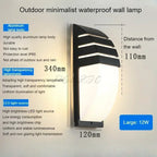 IP65 LED Outdoor Wall Lamp 6W Aluminum High Transparency Shade Radar Motion Sensor AC 85-265V Porch Exterior Wall Light