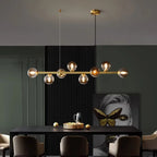 Modern Multi-Head Glass Pendant Chandelier 8 10 12 Heads 72-106W 4-Mode AC 90-240V