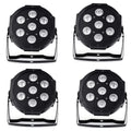 12x RGBWAUV 6-in-1 LED PAR Stage Light 18W DMX 6/10CH 45° AC 90-240V US Plug DJ Party