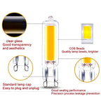 G9 LED COB Glass Bulb 7W 9W 12W 15W 360° CRI 85+ AC 110-220V Warm Cool White